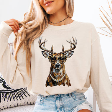 Glam Whitetail DTF Transfer DTF Heat Press Transfer from Sweet Tee Transfers