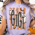 Halloween Ghost GiGi Striped DTF Transfer DTF Heat Press Transfer from Sweet Tee Transfers
