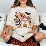 Hey Boo Pink Bow Ghost DTF Transfer DTF Heat Press Transfer from Sweet Tee Transfers
