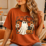 Ghost Witch with Black Cat DTF Transfer DTF Heat Press Transfer from Sweet Tee Transfers
