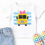Preppy Fingerpaint School Bus DTF Transfer DTF Heat Press Transfer from Sweet Tee Transfers