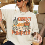 Cowboy Pumpkin DTF Transfer DTF Heat Press Transfer from Sweet Tee Transfers