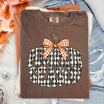 Pumpkin Season Retro Checkered DTF Transfer DTF Heat Press Transfer from Sweet Tee Transfers