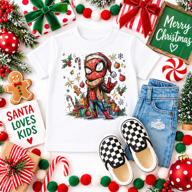 Superhero Spider Christmas DTF Transfer DTF Heat Press Transfer from Sweet Tee Transfers
