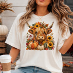 Patchwork Highland Cow Fall DTF Transfer DTF Heat Press Transfer from Sweet Tee Transfers