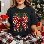 Polka Dot Bow Christmas DTF Transfer DTF Heat Press Transfer from Sweet Tee Transfers
