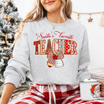 Santa's Favorite Teacher Christmas DTF Transfer DTF Heat Press Transfer from Sweet Tee Transfers