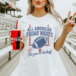All American Friday Nights Kickoff DTF Transfer DTF Heat Press Transfer from Sweet Tee Transfers