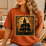 Retro Halloween Stamp House DTF Transfer DTF Heat Press Transfer from Sweet Tee Transfers