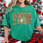 Oh Come Let Us Adore Him Leopard DTF Transfer DTF Heat Press Transfer from Sweet Tee Transfers