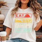 Eat Sleep Game Repeat DTF Transfer DTF Heat Press Transfer from Sweet Tee Transfers