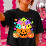 Bright Ghosts Pumpkin DTF Transfer DTF Heat Press Transfer from Sweet Tee Transfers