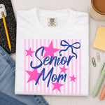 Senior Mom Striped Stars DTF Transfer DTF Heat Press Transfer from Sweet Tee Transfers
