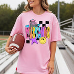 Mustangs School Mascot DTF Transfer – Checkered Design DTF Heat Press Transfer from Sweet Tee Transfers
