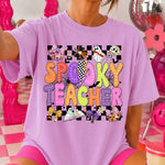 Spooky Teacher Checkered DTF Transfer DTF Heat Press Transfer from Sweet Tee Transfers