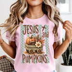 Jesus and Pumpkins DTF Transfer DTF Heat Press Transfer from Sweet Tee Transfers