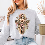 Leopard Cross Floral Bow DTF Transfer DTF Heat Press Transfer from Sweet Tee Transfers