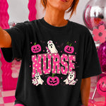 Nurse Halloween Pink Ghost DTF Transfer DTF Heat Press Transfer from Sweet Tee Transfers