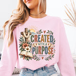 Created with a Purpose Jeremiah 29:11 Floral Cross DTF Transfer DTF Heat Press Transfer from Sweet Tee Transfers
