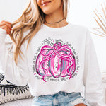In October We Wear Pink Pumpkin Breast Cancer DTF Transfer DTF Heat Press Transfer from Sweet Tee Transfers