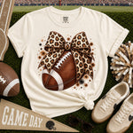 Leopard Bow Football DTF Transfer DTF Heat Press Transfer from Sweet Tee Transfers