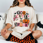 Too Cute to Spook DTF Transfer DTF Heat Press Transfer from Sweet Tee Transfers
