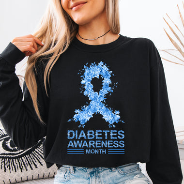 Diabetes Awareness Month Ribbon DTF Transfer DTF Heat Press Transfer from Sweet Tee Transfers