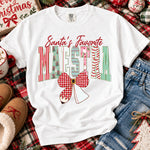 Coquette Santa's Favorite Maestra DTF Transfer DTF Heat Press Transfer from Sweet Tee Transfers