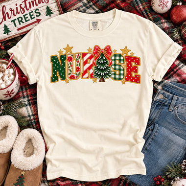 Nurse Christmas Tree DTF Transfer DTF Heat Press Transfer from Sweet Tee Transfers