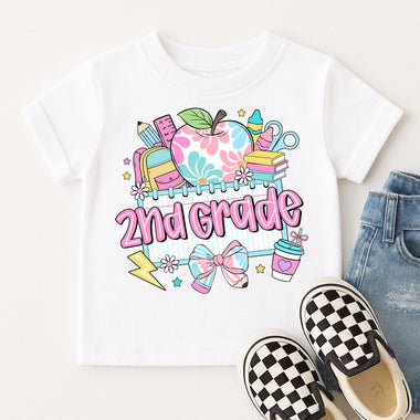 Pastel Apple Second Grade DTF Transfer DTF Heat Press Transfer from Sweet Tee Transfers