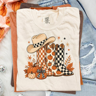 Fall Western Boots DTF Transfer DTF Heat Press Transfer from Sweet Tee Transfers