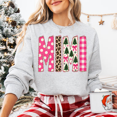 Mimi Pink Cheetah Christmas DTF Transfer DTF Heat Press Transfer from Sweet Tee Transfers