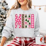 Mimi Pink Cheetah Christmas DTF Transfer DTF Heat Press Transfer from Sweet Tee Transfers