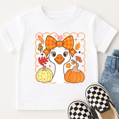 Fall Goose Checkered Bow DTF Transfer DTF Heat Press Transfer from Sweet Tee Transfers
