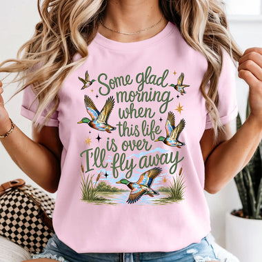 Some Glad Morning I'll Fly Away Ducks DTF Transfer DTF Heat Press Transfer from Sweet Tee Transfers