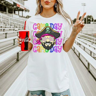 Pirates School Mascot DTF Transfer – Game Day DTF Heat Press Transfer from Sweet Tee Transfers