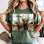 Follow the Word Not the Herd Highland Cow Faith DTF Transfer DTF Heat Press Transfer from Sweet Tee Transfers