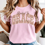 Rooted in Grace Pink DTF Transfer DTF Heat Press Transfer from Sweet Tee Transfers