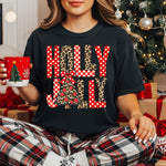Holly Jolly Cheetah Tree DTF Transfer DTF Heat Press Transfer from Sweet Tee Transfers