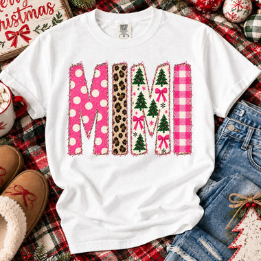 Mimi Pink Cheetah Christmas DTF Transfer DTF Heat Press Transfer from Sweet Tee Transfers