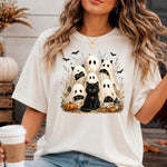 Halloween Black Cats Cute Six Ghost Witch Pumpkin DTF Transfer DTF Heat Press Transfer from Sweet Tee Transfers