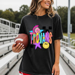 Trojans School Mascot DTF Transfer – Checkered Design DTF Heat Press Transfer from Sweet Tee Transfers