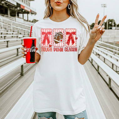 Touchdown Season Red DTF Transfer DTF Heat Press Transfer from Sweet Tee Transfers