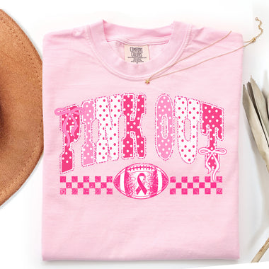 Pink Out Football Pink Ribbon DTF Transfer DTF Heat Press Transfer from Sweet Tee Transfers