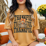 Thankful Stacked Leopard Turkey DTF Transfer DTF Heat Press Transfer from Sweet Tee Transfers