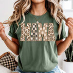 MAMA Mixed Pattern Faux Applique DTF Transfer DTF Heat Press Transfer from Sweet Tee Transfers
