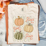 Striped Pumpkins with Bows DTF Transfer DTF Heat Press Transfer from Sweet Tee Transfers