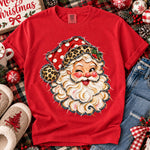Faux Torn Christmas Santa Leopard DTF Transfer DTF Heat Press Transfer from Sweet Tee Transfers