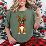 Christmas Dog Boxer DTF Transfer DTF Heat Press Transfer from Sweet Tee Transfers