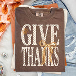 Give Thanks Bows DTF Transfer DTF Heat Press Transfer from Sweet Tee Transfers